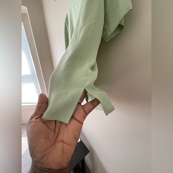 Pendleton 100% Silk Skirt Suit Size 12 Color Light Green Career Formal - Picture 5 of 15